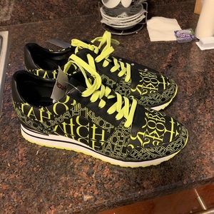 Michael Kors Lime green statement sneakers worn once